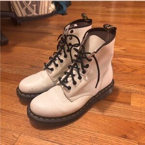 Dr. Martens White Combat Boots